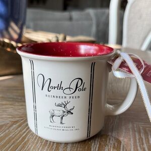 North Pole Reindeer Feed Mug - Red and White by Market Finds